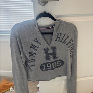 Tommy Hilfiger Heather Gray Logo Hoodie